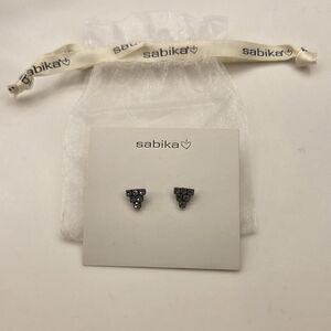 Sabika Dark Gray Cluster Earrings